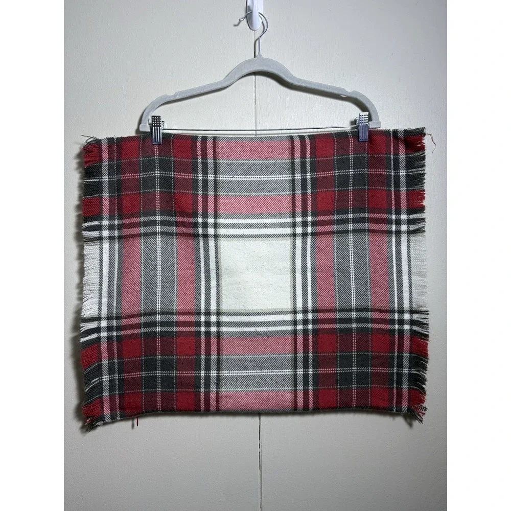 Pottery Barn Hamiliton Plaid Pillow Cover Fringed 20x20 Cabin Rustic Farmhouse